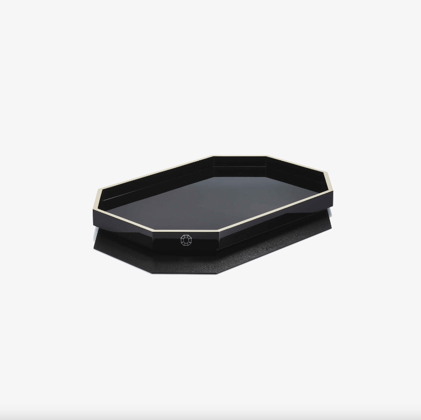 Octogone Tray - Small - Black