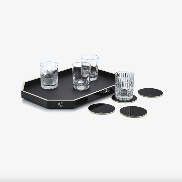 Octogone Tray - Medium - Black