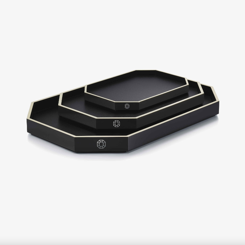 Octogone Tray - Medium - Black