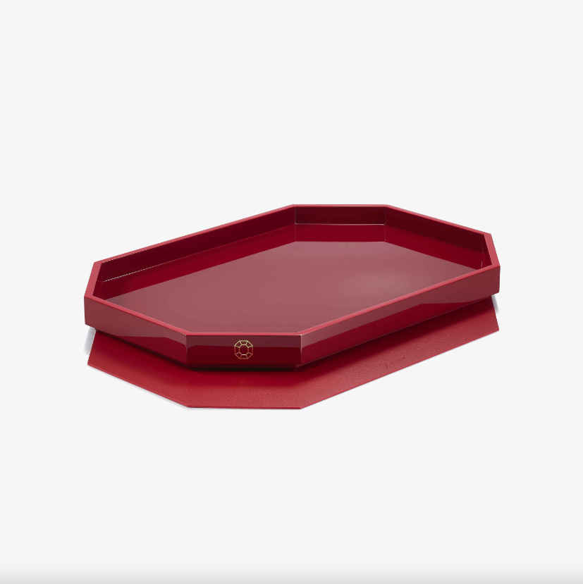 Octogone Tray - Medium - Red