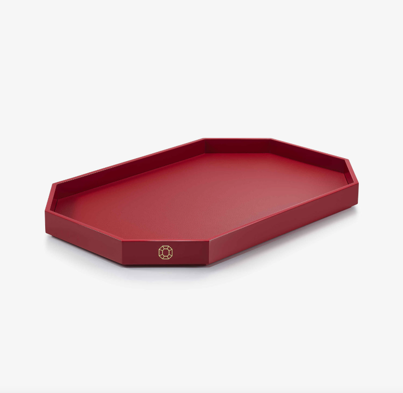 Octogone Tray - Large - Red