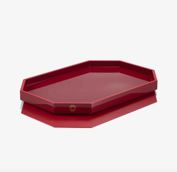 Octogone Tray - Large - Red