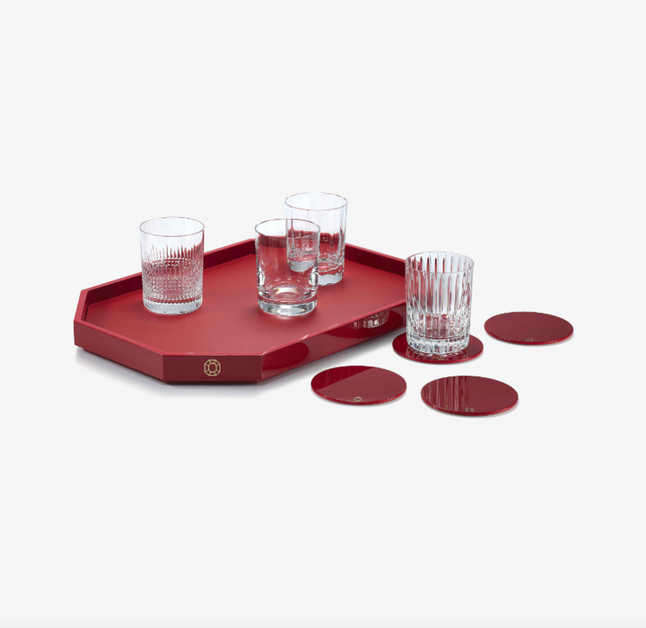 Octogone Tray - Large - Red