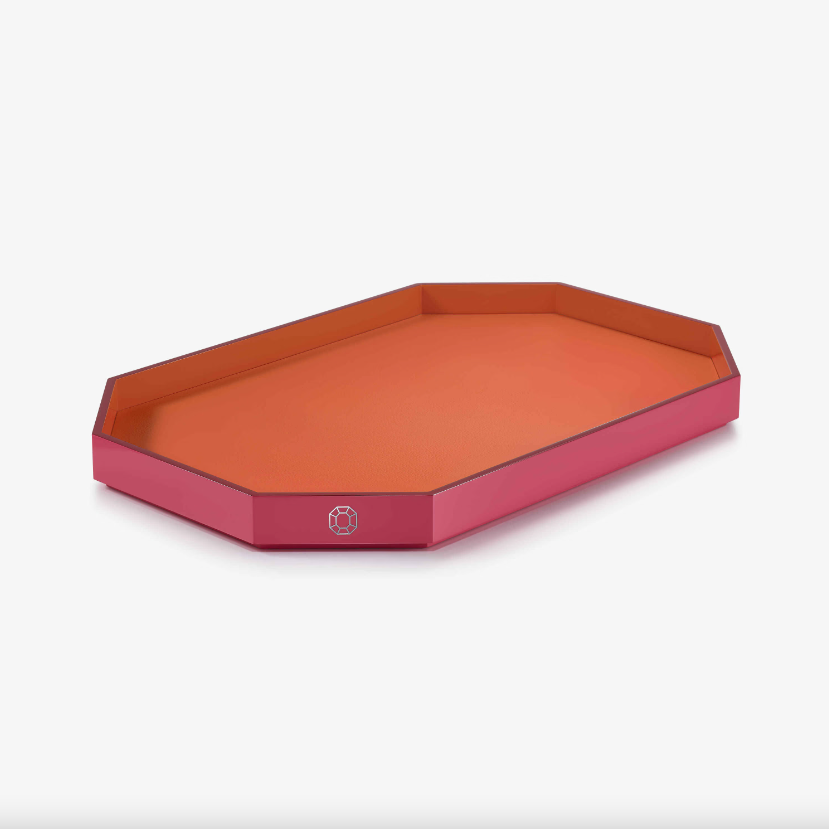 Octogone Tray - Large - Orange