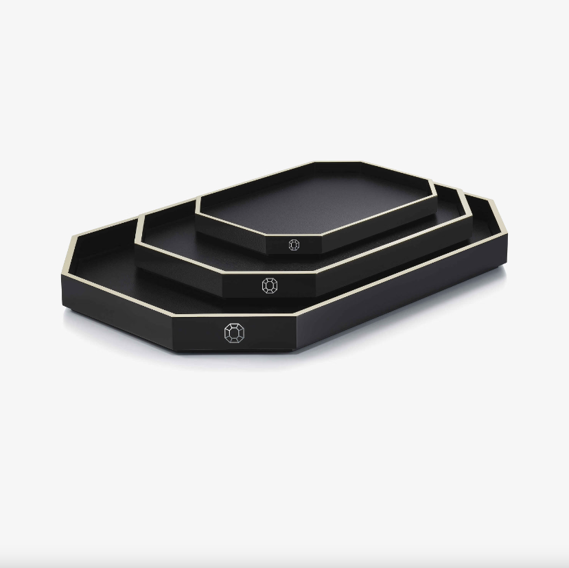 Octogone Tray - Large - Black