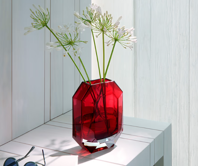 Octogone Vase - Red