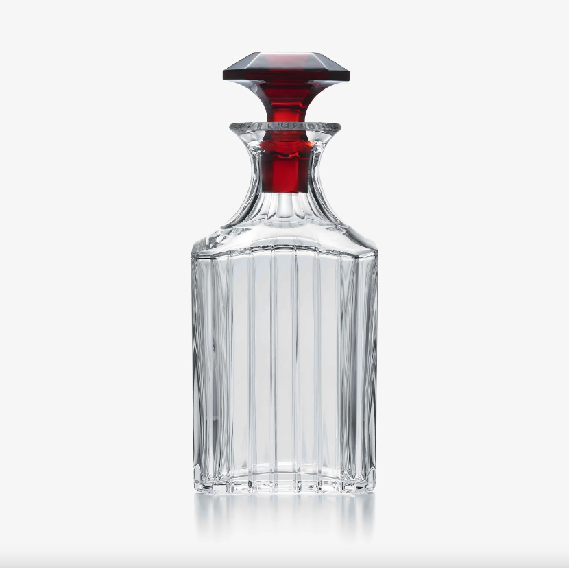 Harmonie Whisky Decanter - Clear & Red