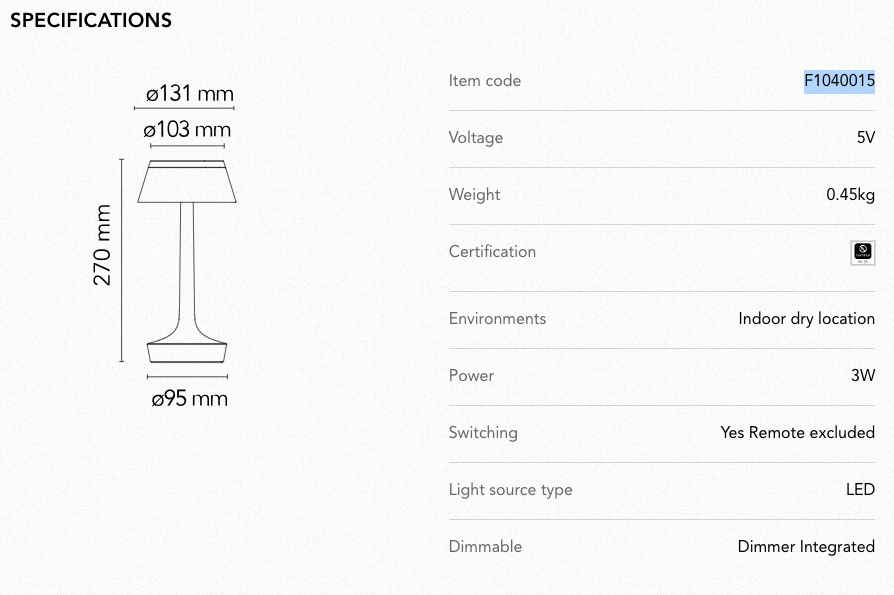 Table Lamp - Bon Jour Unplugged - Copper
