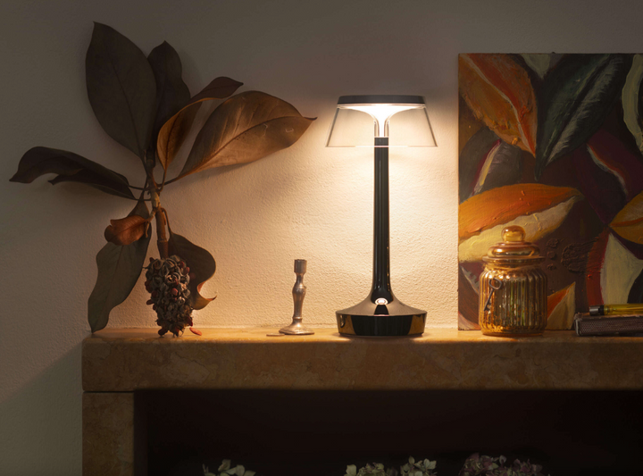 Table Lamp - Bon Jour Unplugged - Black Chrome