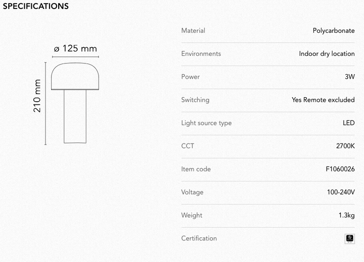 Table Lamp - Bellhop Table - Cioko