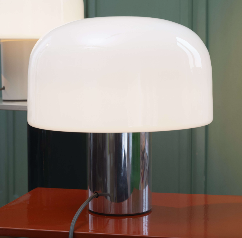 Table Lamp - Bellhop Glass T - Bright Aluminium