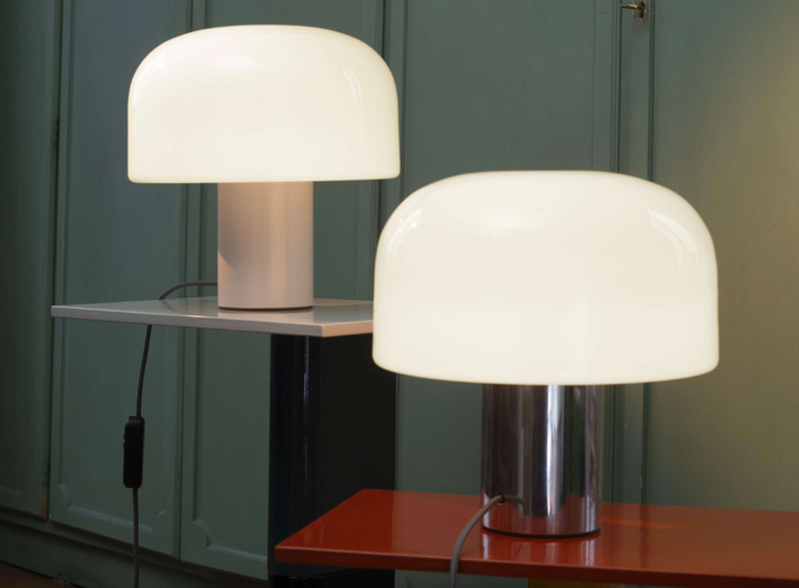 Table Lamp - Bellhop Glass T - Bright Aluminium