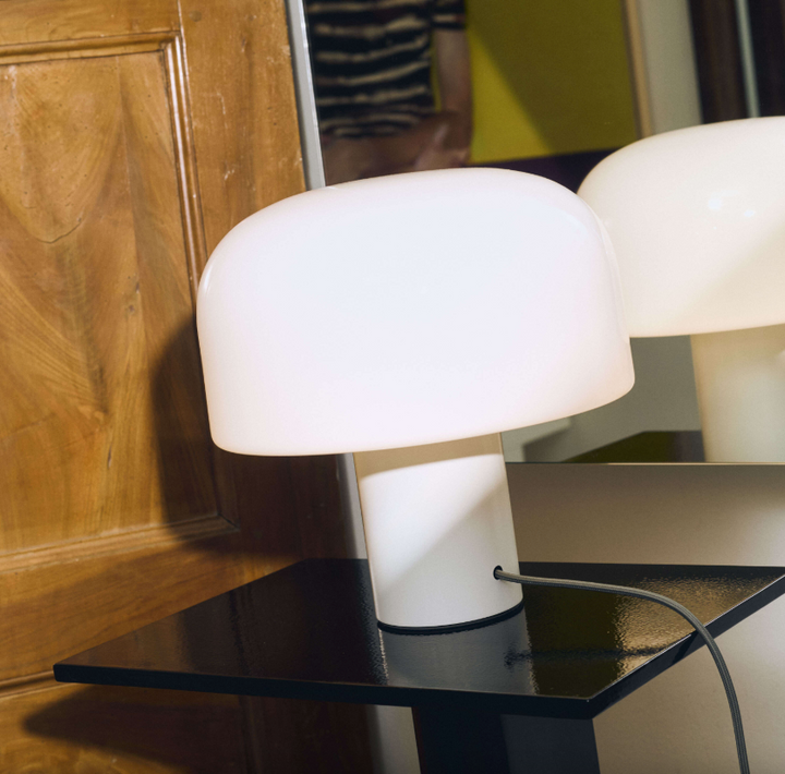 Table Lamp - Bellhop Glass T - White