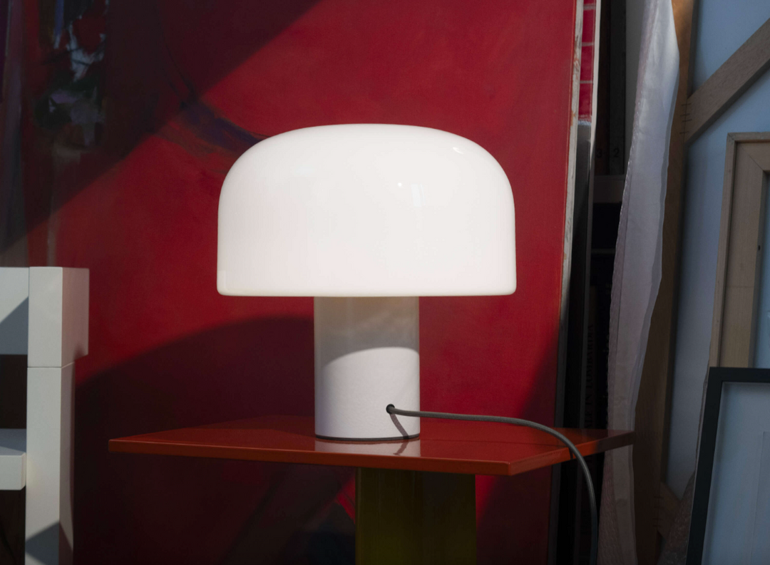 Table Lamp - Bellhop Glass T - White