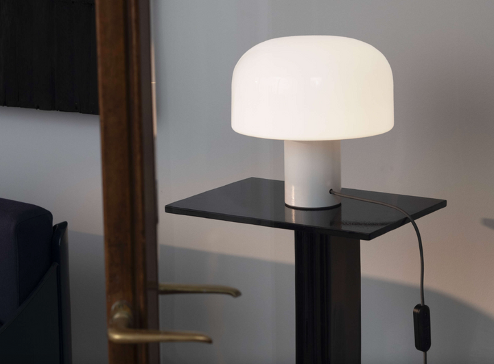 Table Lamp - Bellhop Glass T - White