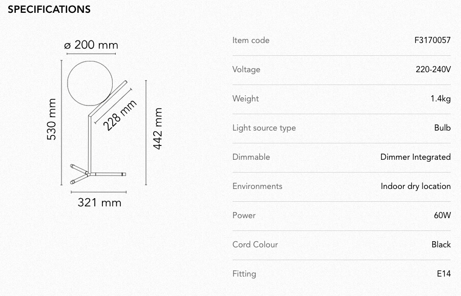 Table Lamp - IC Lights T1 High - Chrome