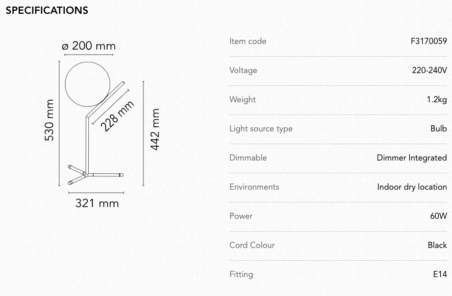 Table Lamp - IC Lights T1 High - Brass
