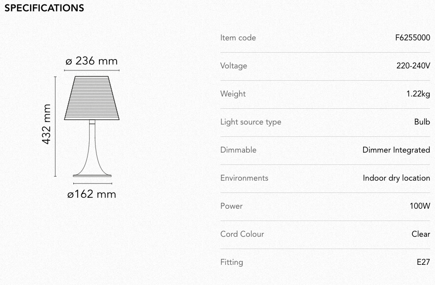 Table Lamp - Miss K - Silver
