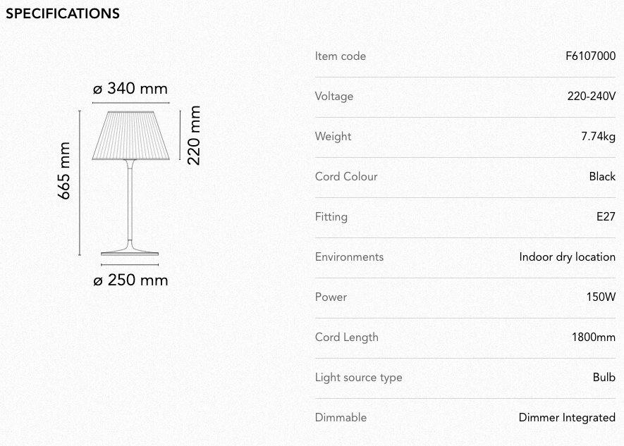 Table Lamp - Romeo Moon Table 1 - Glass