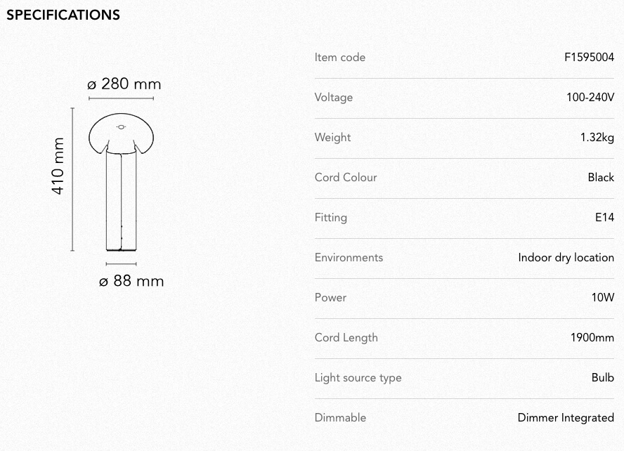 Floor Lamp - Chiara Table - Aluminium/Anthracite