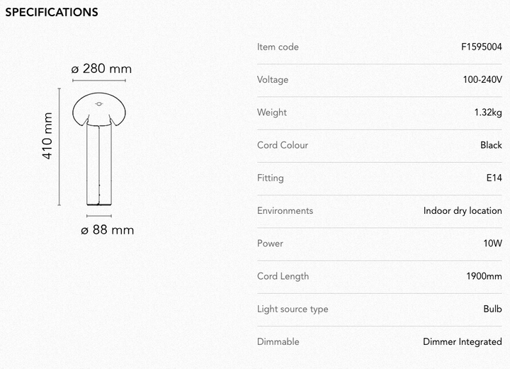 Floor Lamp - Chiara Table - Aluminium/Anthracite