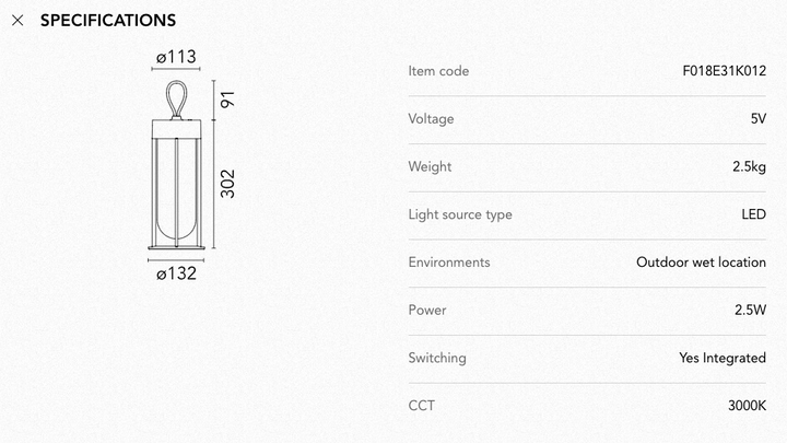 Table Lamp - In Vitro Unplugged - Forest Green