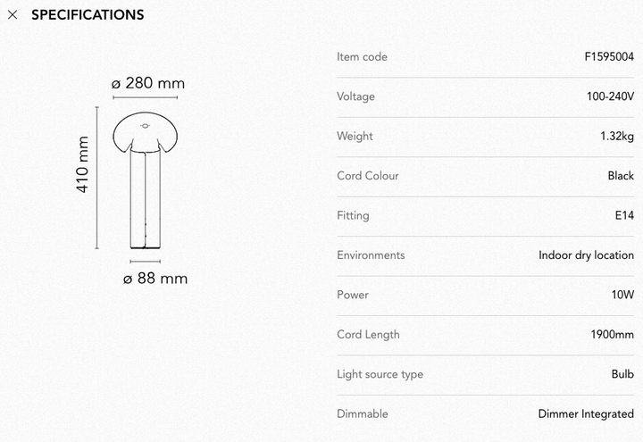 Table Lamp - Chiara Table - Aluminium/Anthracite