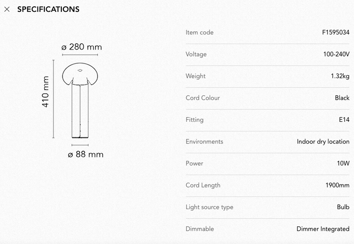 Table Lamp - Chiara Table - Pink Gold/Oxide Red