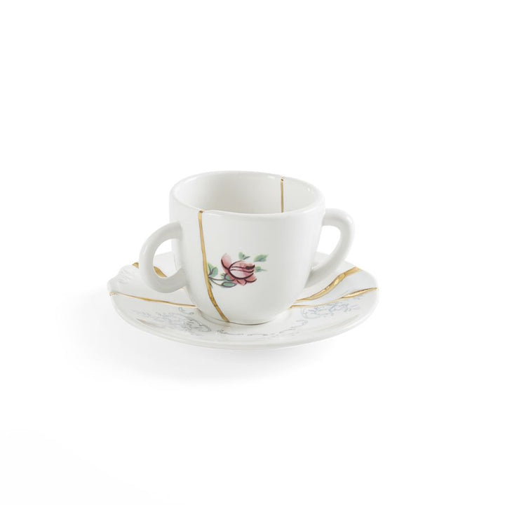 Coffee Cup with Saucer - Kintsugi