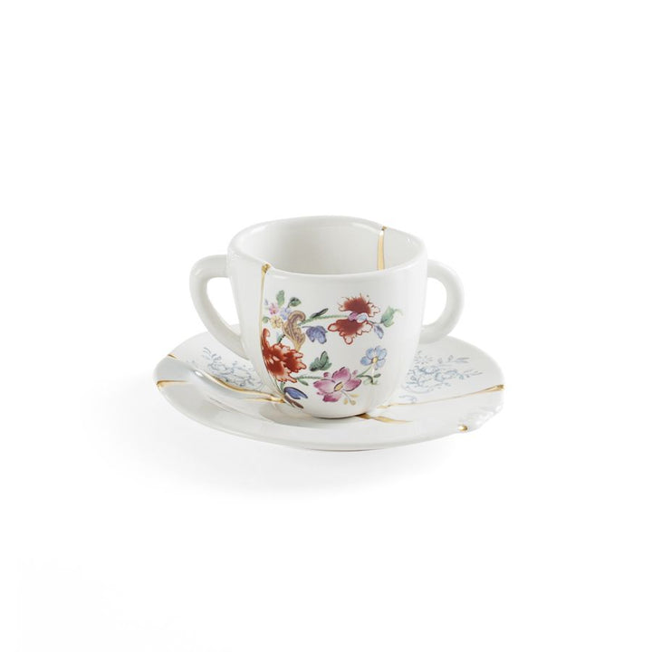 Coffee Cup with Saucer - Kintsugi