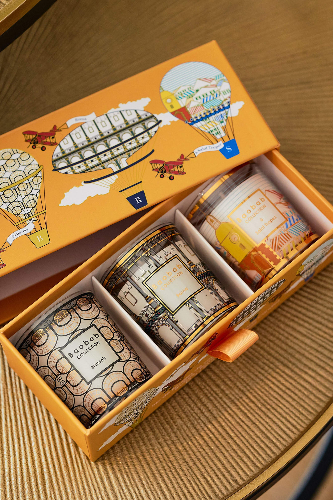 Trio Travel Candles - Brussels / Roma / Saint-Tropez