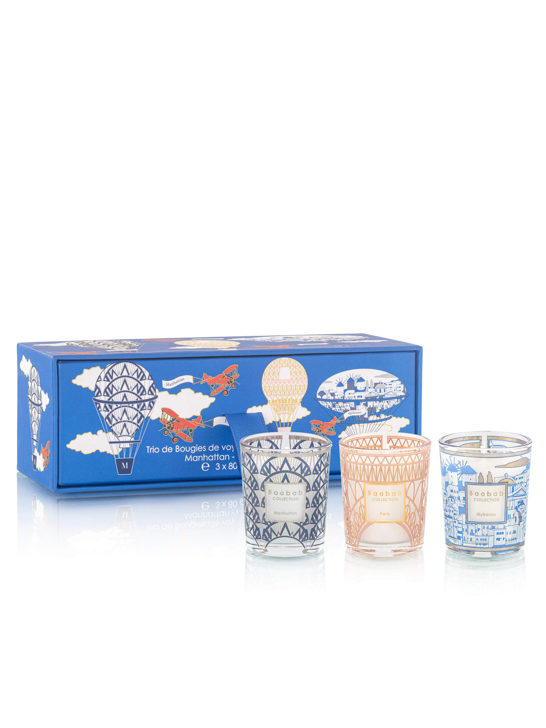 Trio Travel Candles - Manhattan / Paris / Mykonos