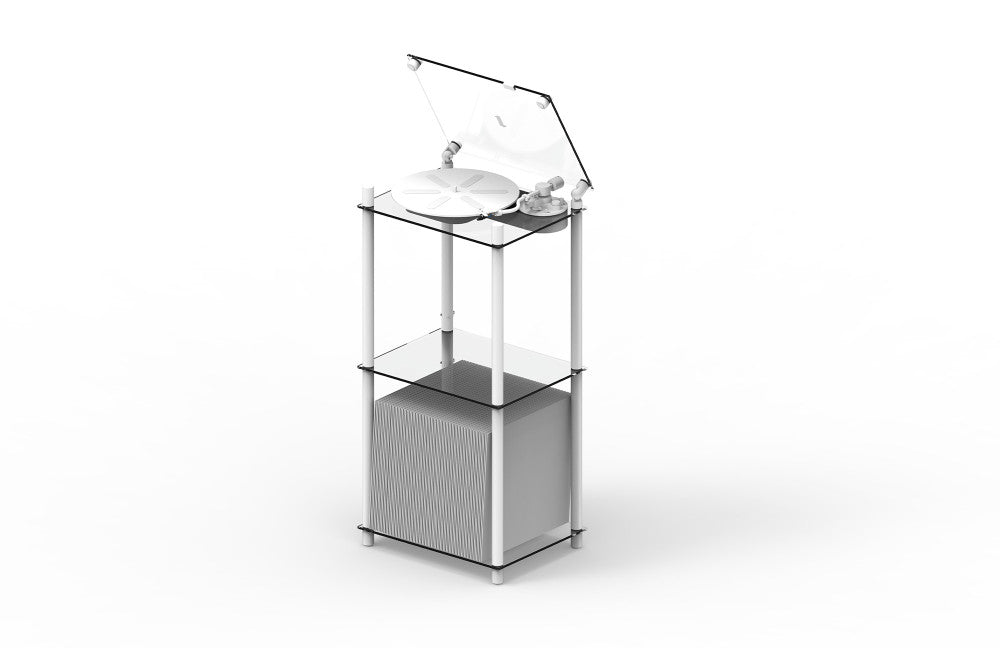 Transparent - Turntable Stand - White