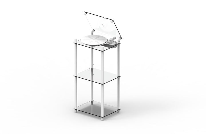 Transparent - Turntable Stand - White