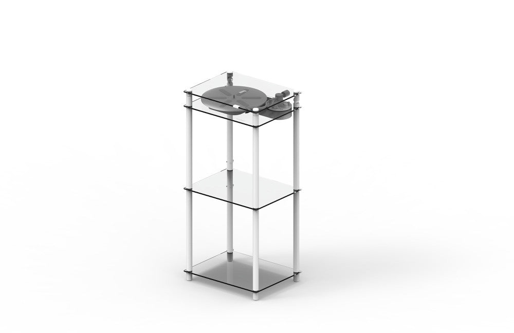 Transparent - Turntable Stand - White