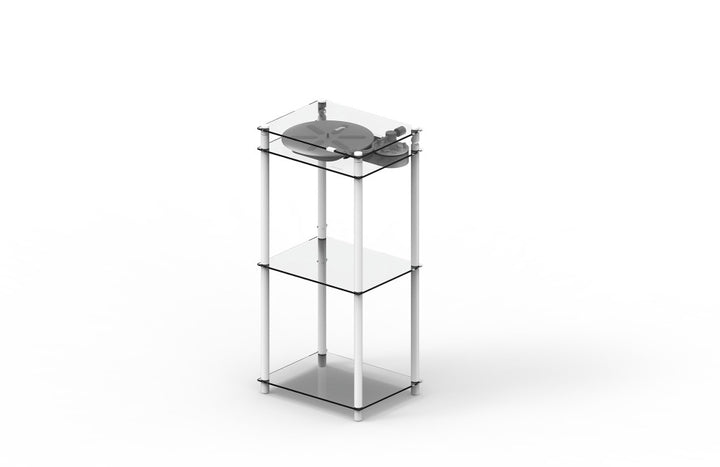 Transparent - Turntable Stand - White