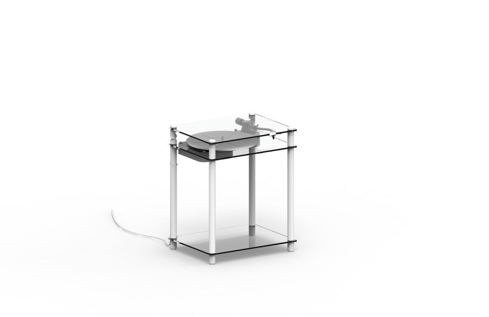 Transparent - Turntable Stand - White