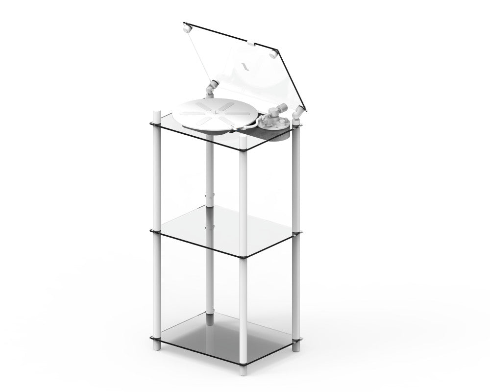 Transparent - Turntable Stand - White