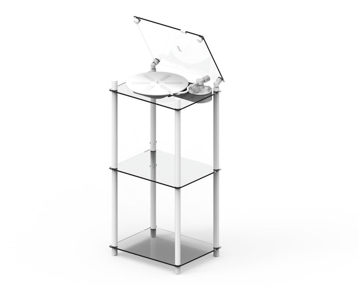 Transparent - Turntable Stand - White