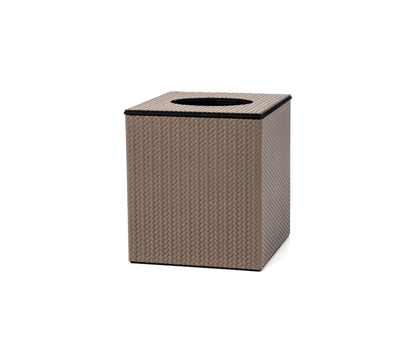 Soft Square Tissue Box With Magnetic Lid - Taupe