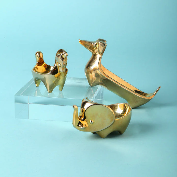 Brass Elephant Ring Bowl