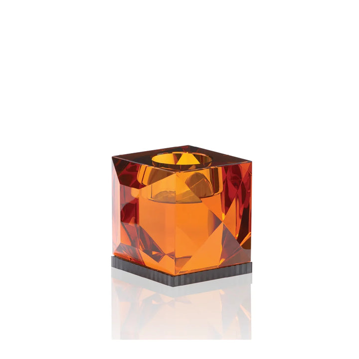Tealight Holder - Ophelia - Amber/Black