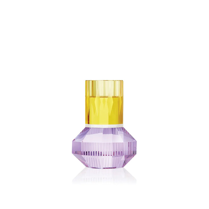 Tealight Holder - Chicago - Yellow/Clear/Purple