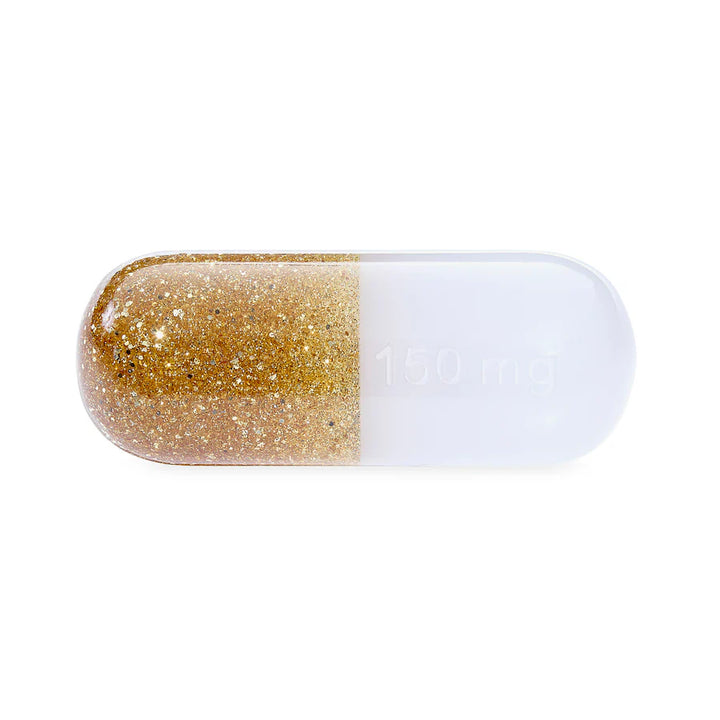 Small Acrylic Pill Gold