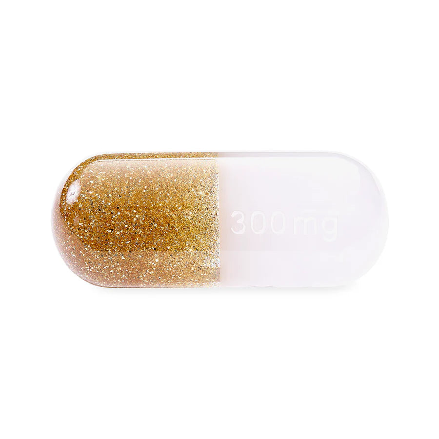 Medium Acrylic Pill Gold