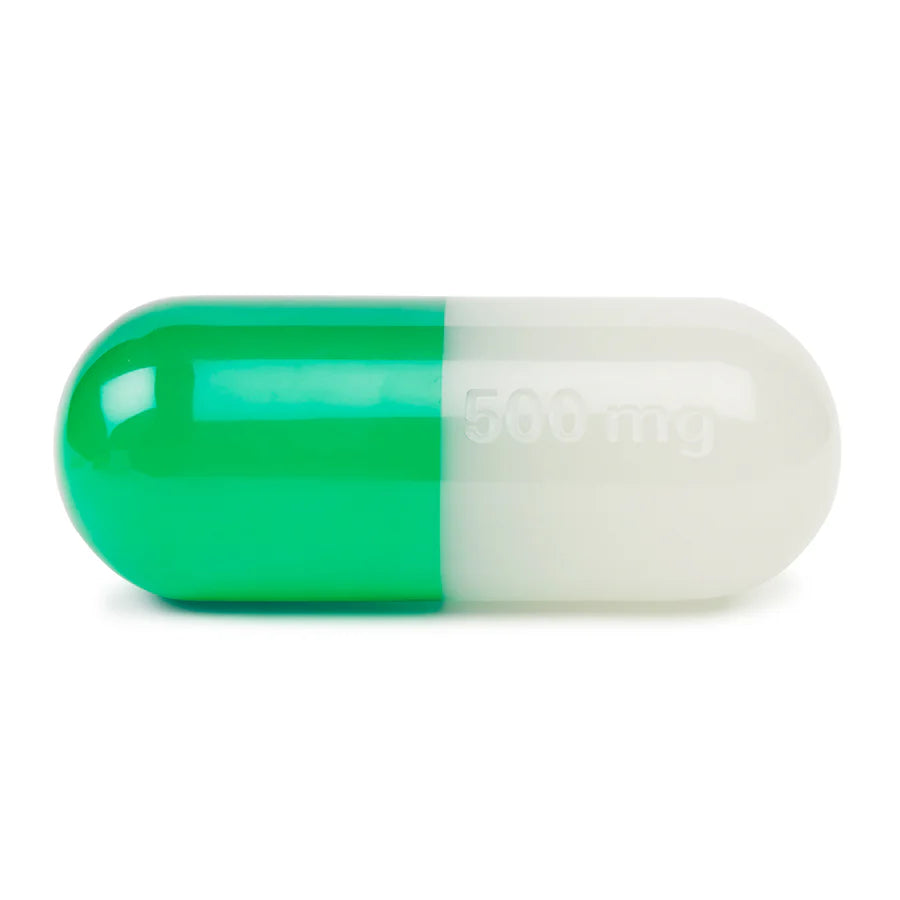 Large Acrylic Pill Green