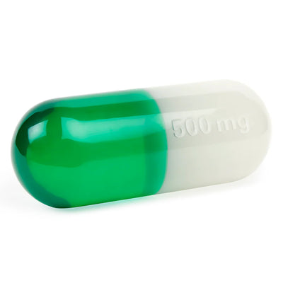 Large Acrylic Pill Green