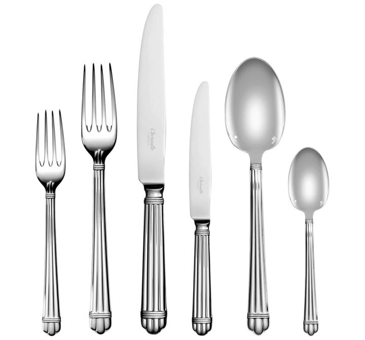 Aria - 75-Piece Flatware Set with chest - Silver Plated