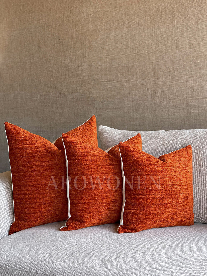 Decorative Cushion - Augustine - Flame Orange