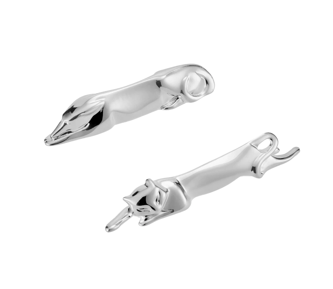 Gallia -  Knife Rests Dog&Cat Set of 2 - Silver plated
